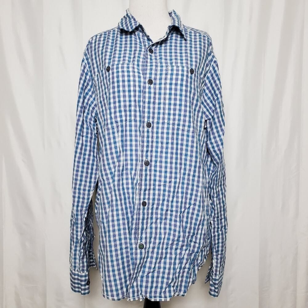 Men's The North Face Plaid Button Down Shirt Medium